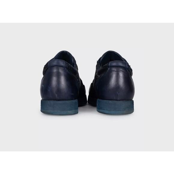 Zilli Blue Leather & Snakeskin Sneakers  EU43.5 - Picture 4 of 5